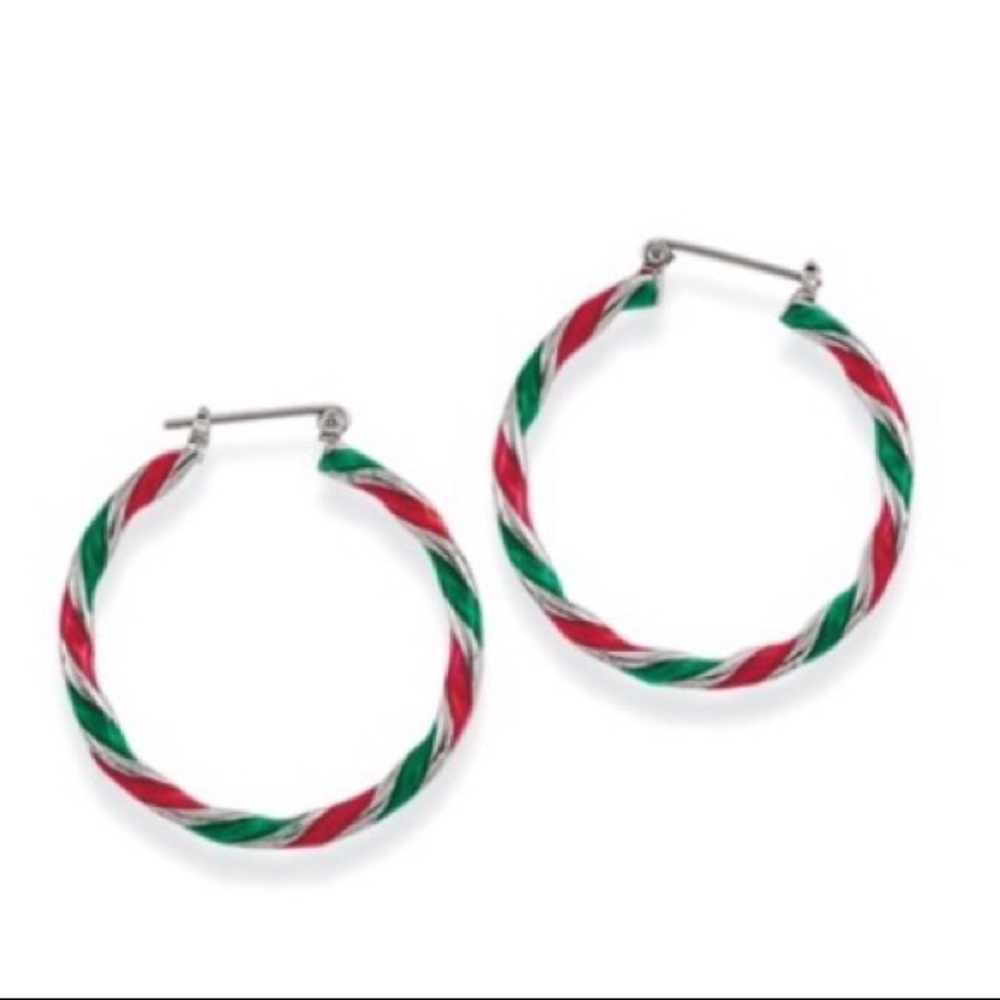 NWT- Twisted Holiday-Hoop Earrings